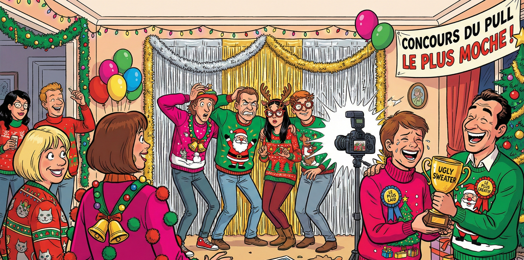Fête des pulls laids des fêtes