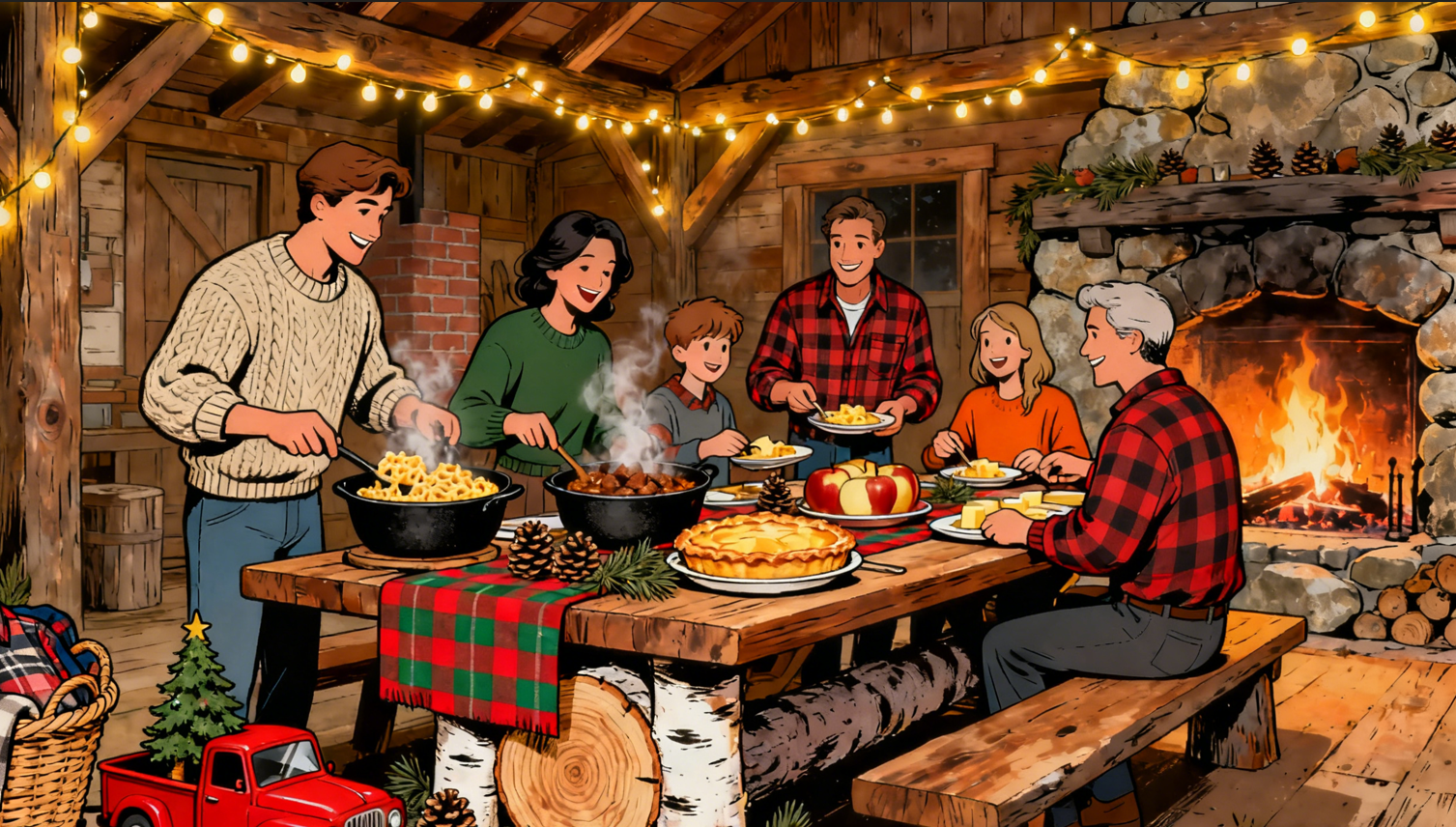 Rassemblement de Noël rustique