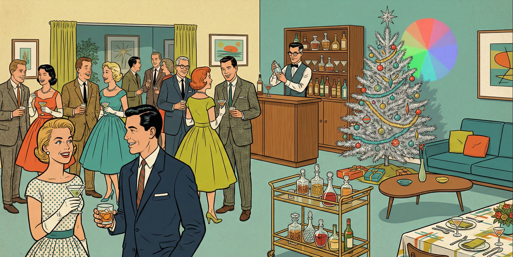 Soirée cocktail rétro des Fêtes