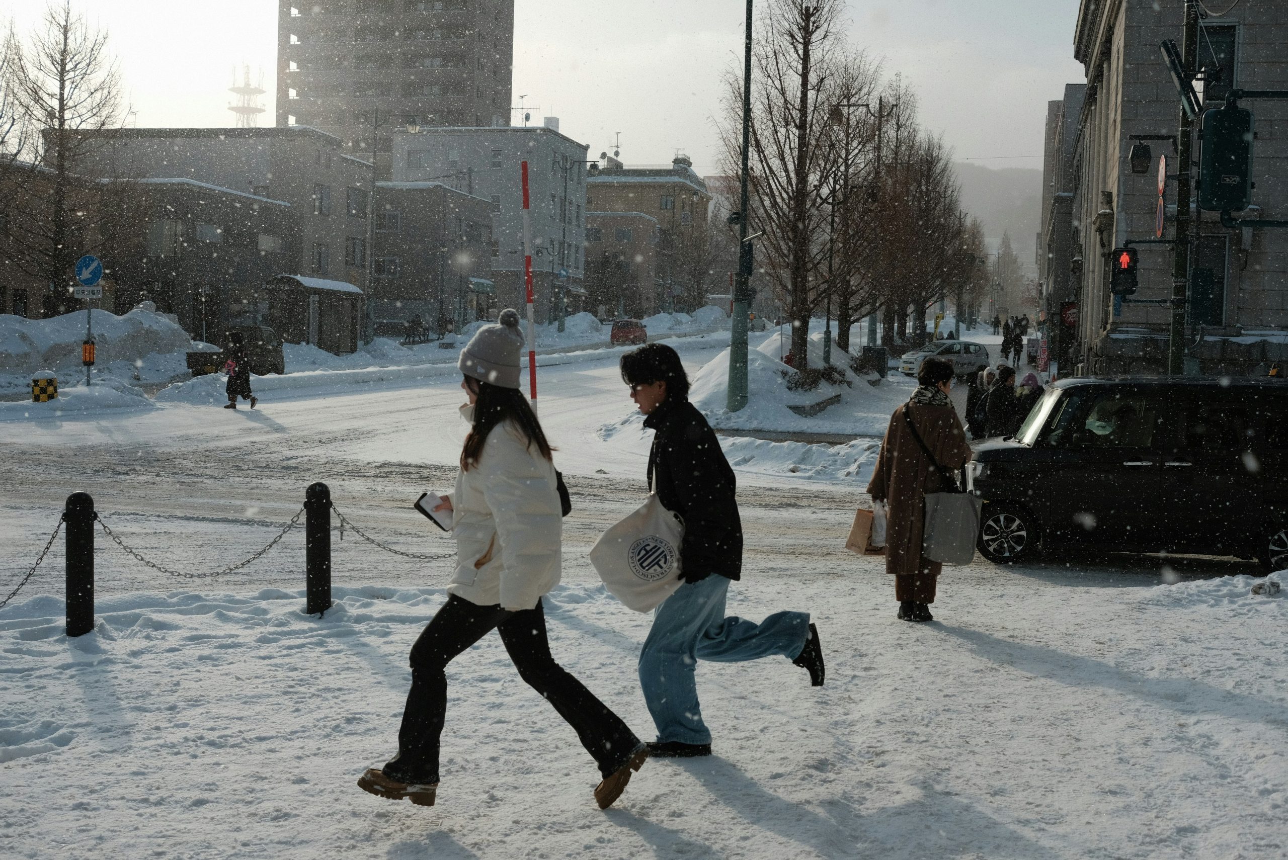 Séance photo dans la neige