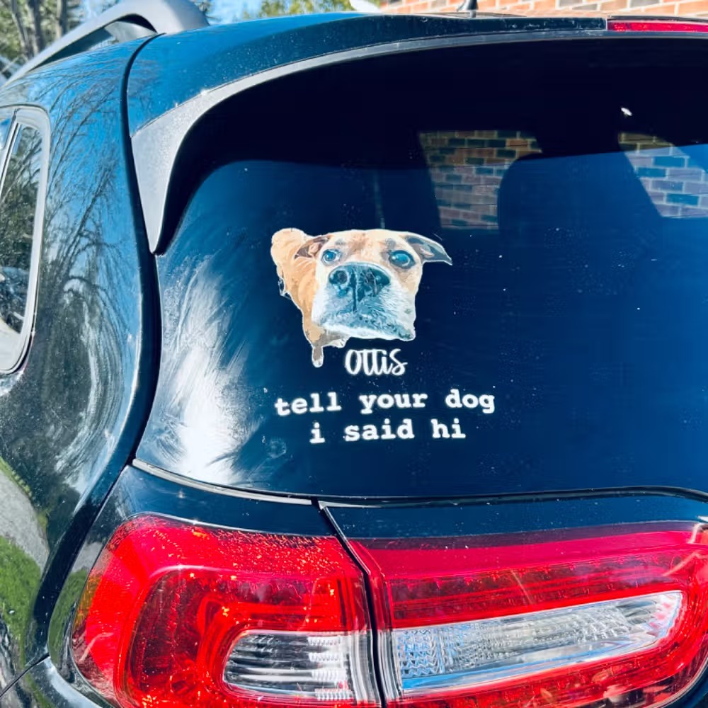 l'autocollant pour voiture personnalisé de chien