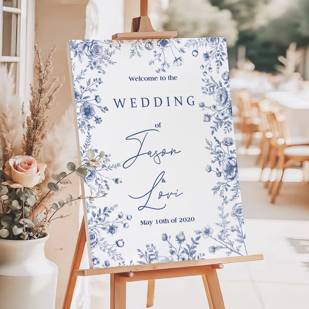 personnaliser le panneau de bienvenue pour décorer la cérémonie de mariage