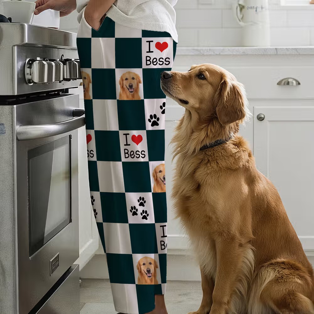 le pantalon de pyjama personnalisé avec photo de chien