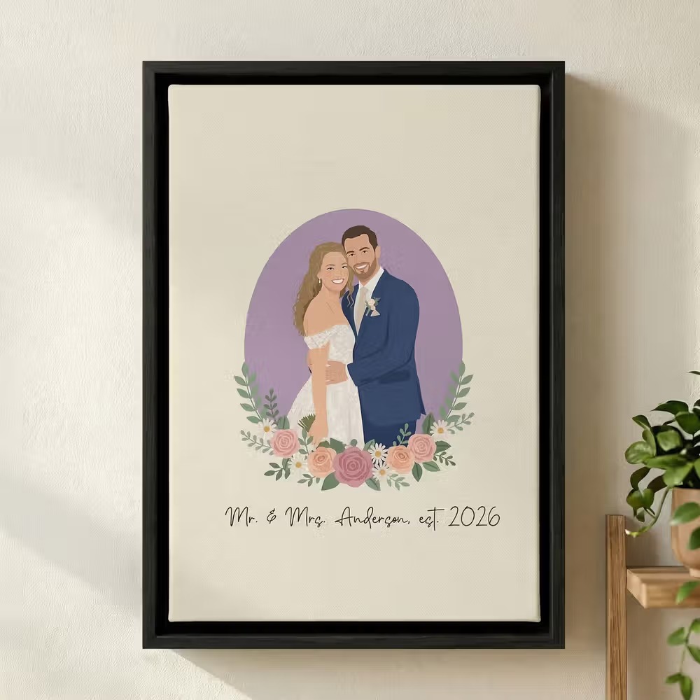 personnaliser la toile de portrait pour décorer le site de mariage