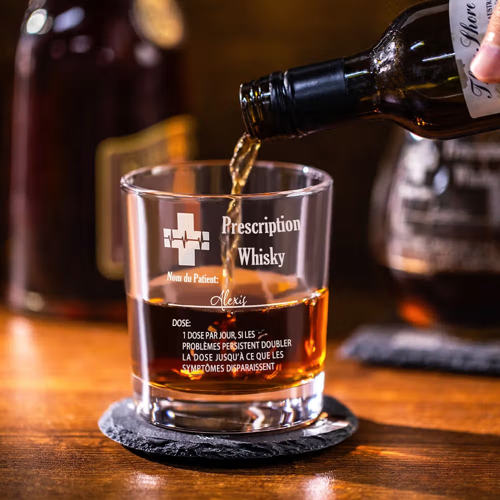 une verre à whisky personnalisée pour votre papa amateur de whisky