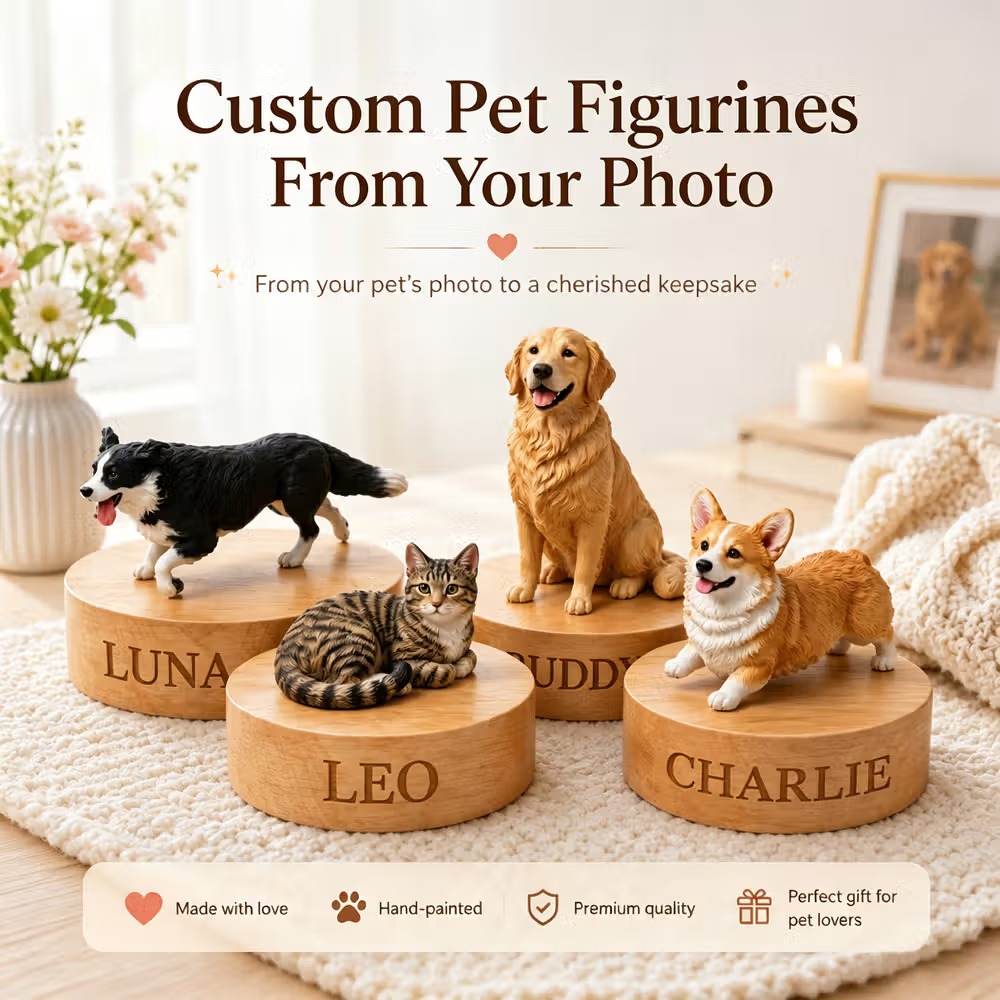 Figurine décorative personnalisée de chat