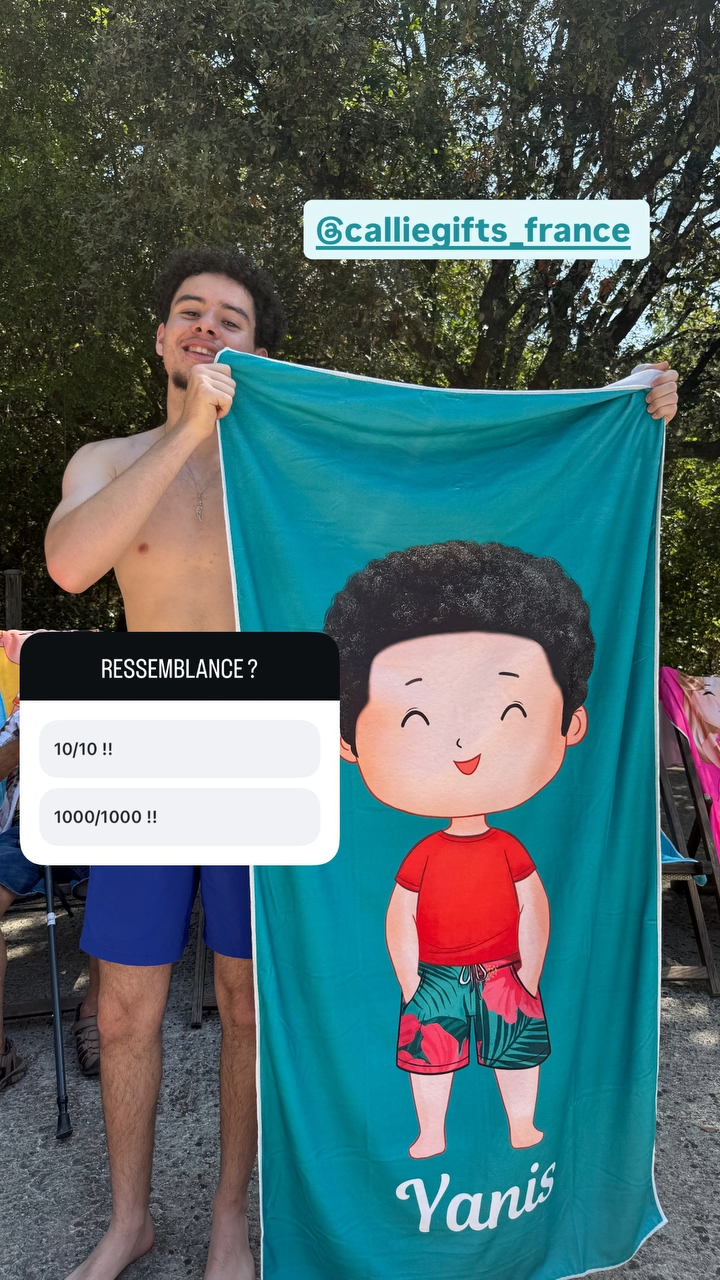 Serviettes personnalisées avec personnages pour les invités de WHOXVER