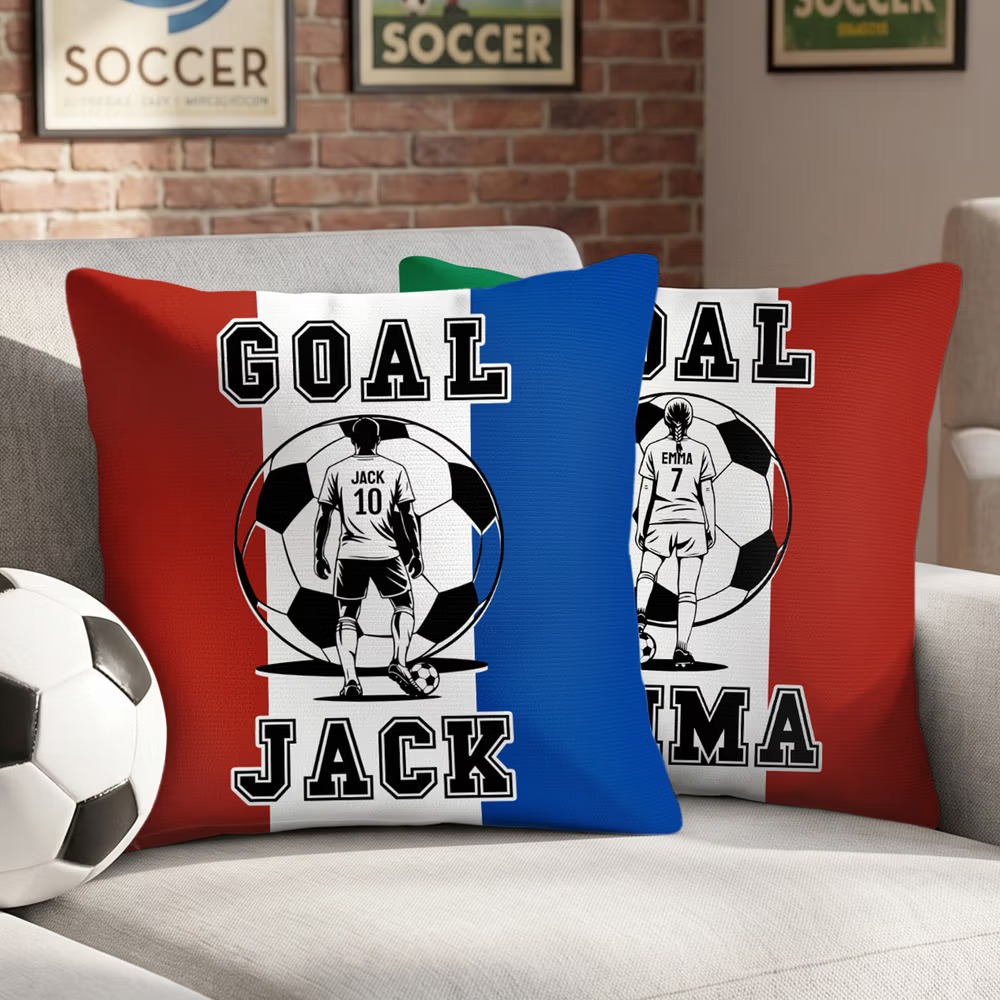 Nom, numéro et couleurs d’équipe : le coussin personnalisé qui fait vibrer les fans de football