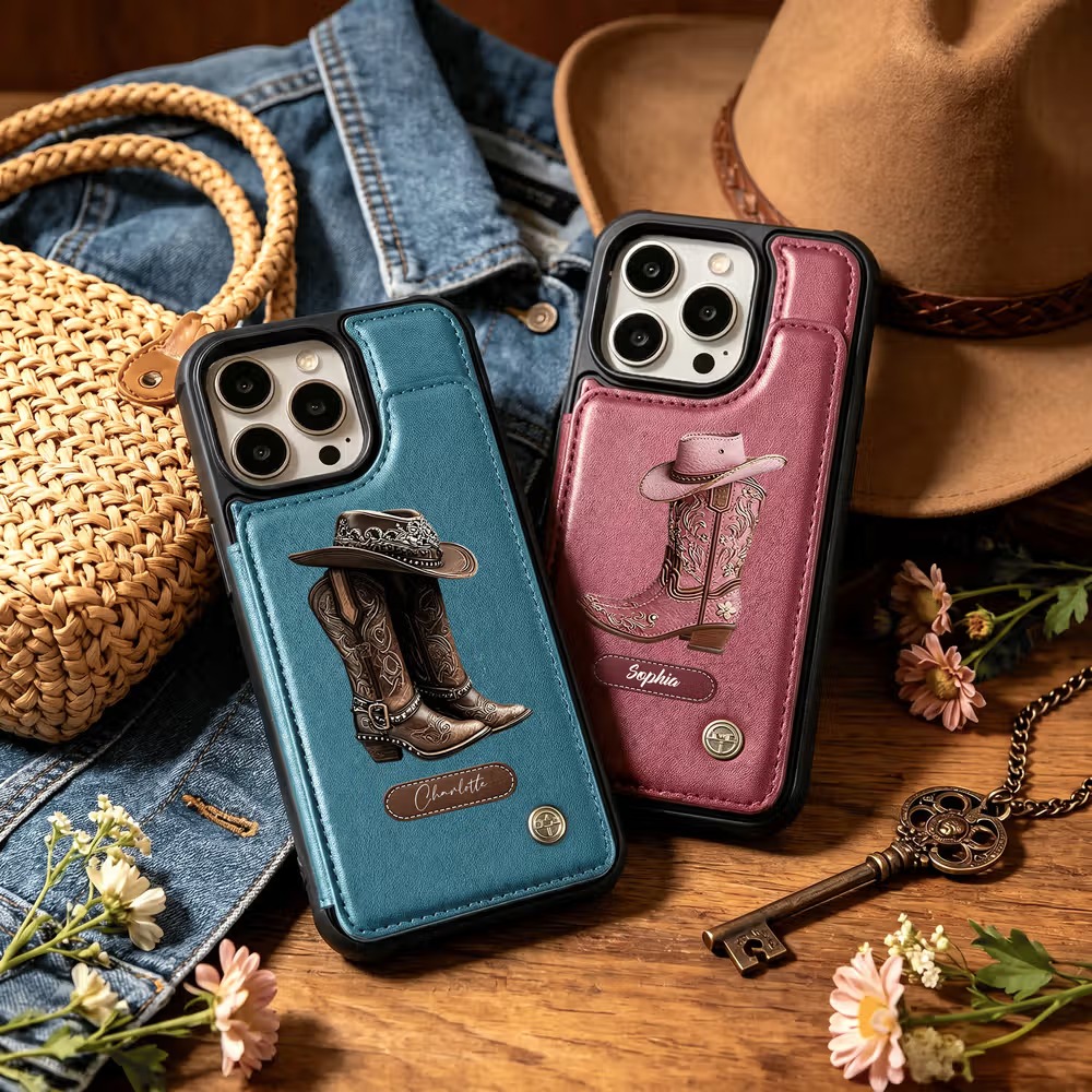 Une coque portefeuille au style cowgirl, entre protection du téléphone et look western