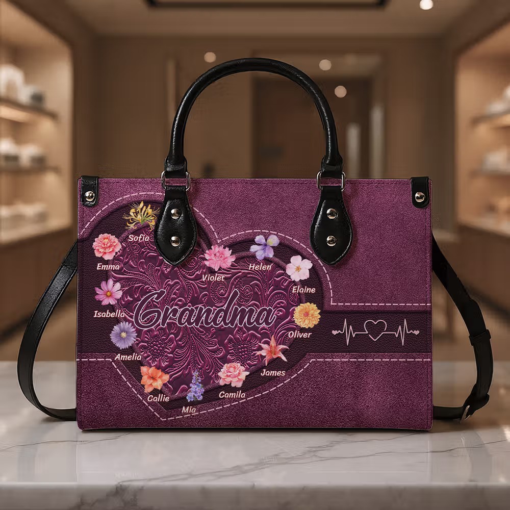 Sac à main fleur de naissance personnalisé : un cadeau unique pour célébrer les liens familiaux