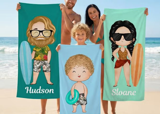 Une serviette de plage personnalisée avec personnage : l’accessoire idéal pour une fête d’été en famille
