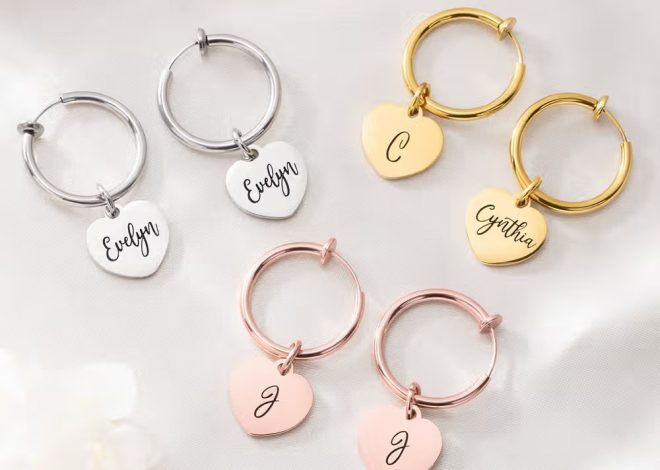 Boucles d’oreilles personnalisées avec prénom et initiale : un duo délicat qui vous ressemble