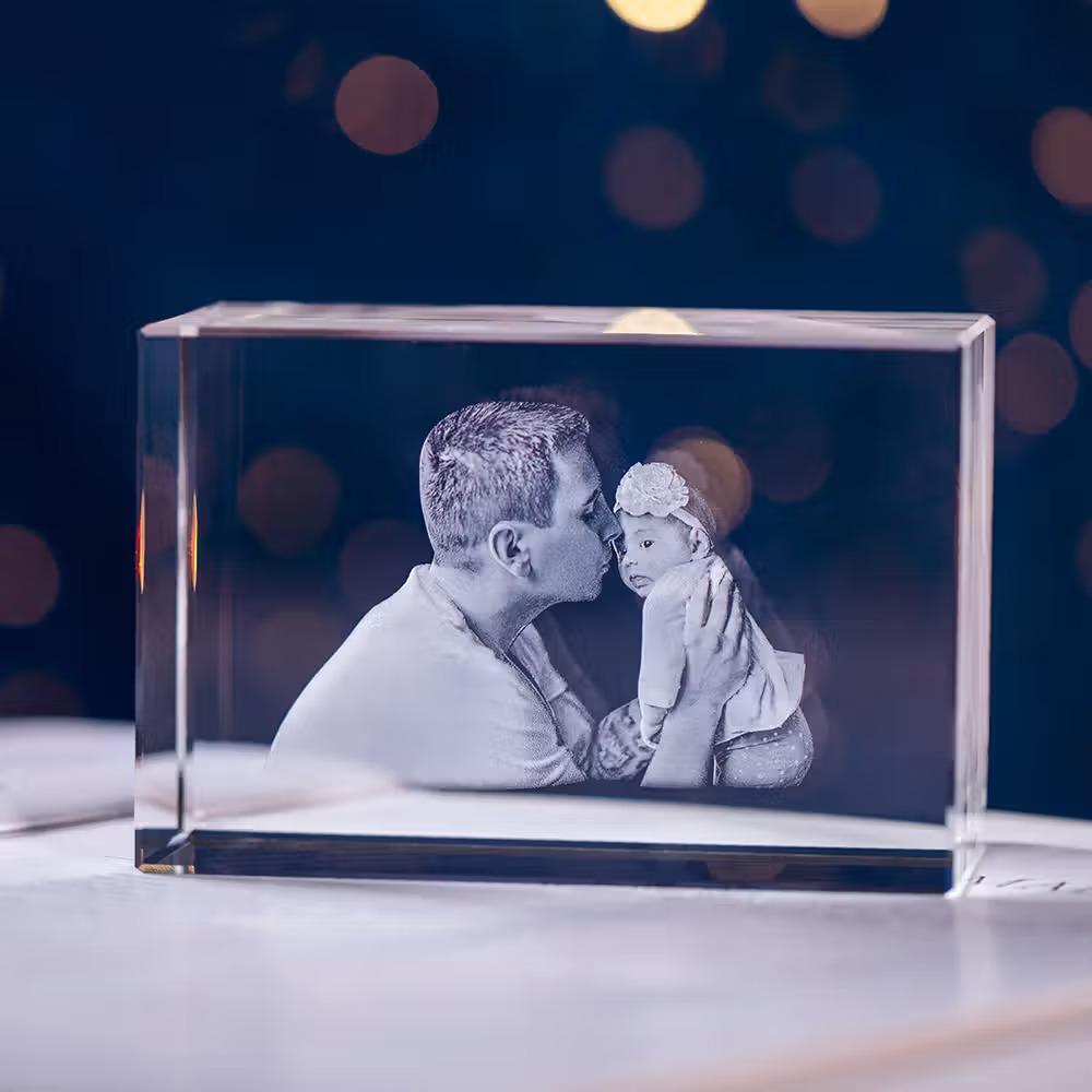 Photo 3D gravée dans le cristal : le cadeau personnalisé ultime et magique