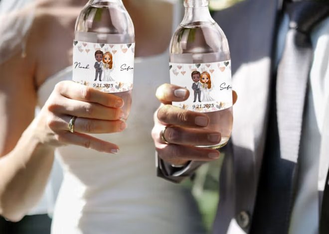 Des bouteilles d’eau à l’image des mariés : l’étiquette personnalisée qui apporte une touche unique