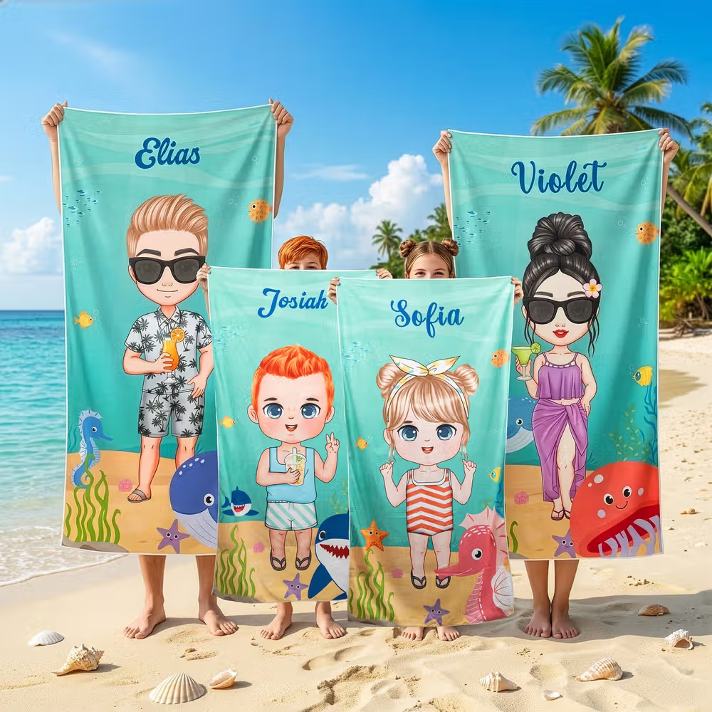 Quelle serviette de plage personnalisée choisir pour les enfants passionnés du monde marin ?