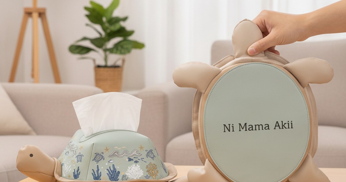 Housse de Boîte à Mouchoirs Tortue de Mer Personnalisée : Décor Océanique et Pratique