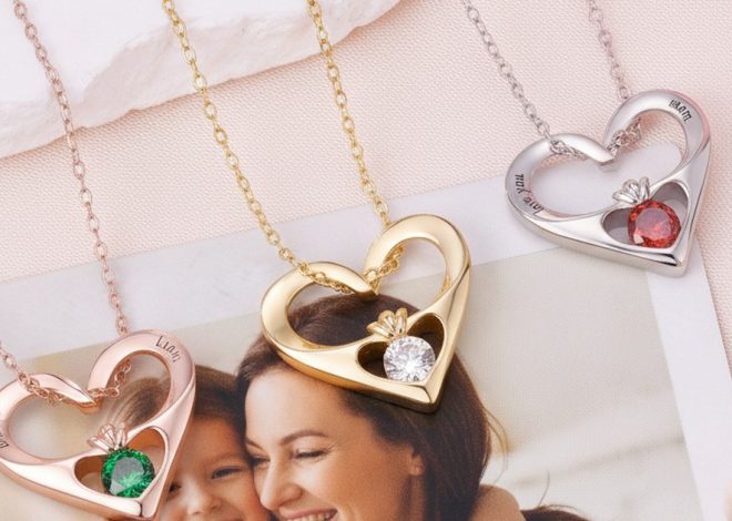 Collier Cœur Pierre de Naissance Personnalisé : Le Bijou d’Amour pour Maman