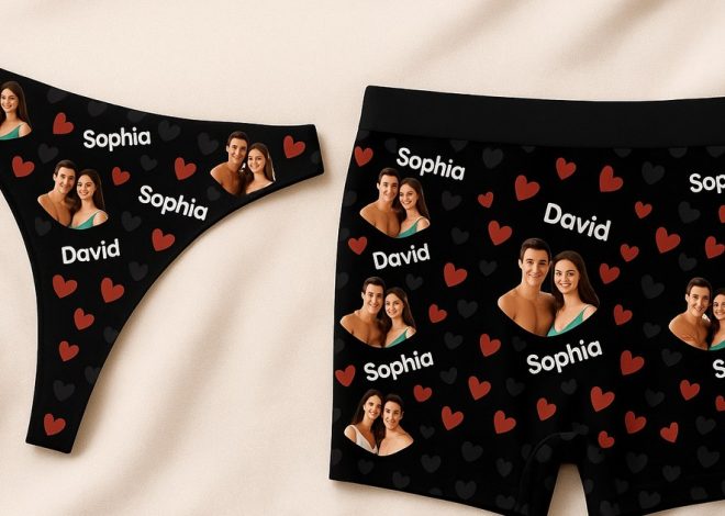 Sous-Vêtements de Couple Personnalisés avec Photos et Prénoms : Le Cadeau Fun et Romantique
