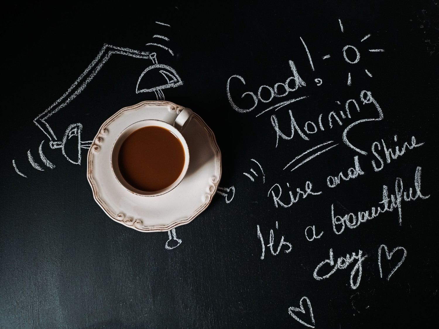 messages pour le matin avec un cafe