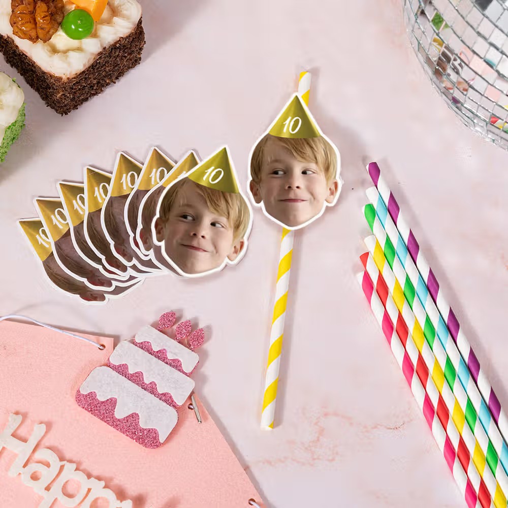 Pailles en Papier Personnalisées avec Photo : La Touche Fun pour vos Fêtes