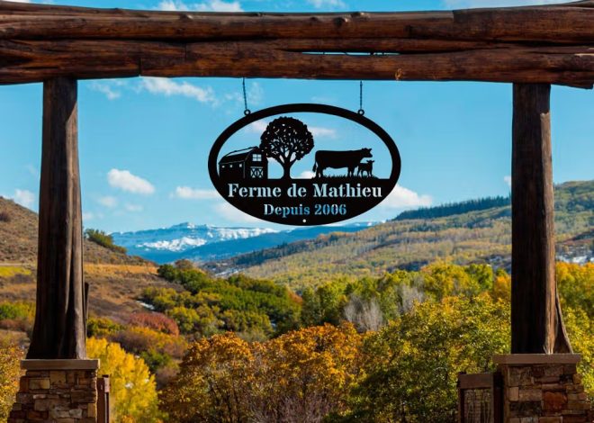 Panneau en Métal Personnalisé Thème Ferme : L’Enseigne Idéale pour les Passionnés de Nature