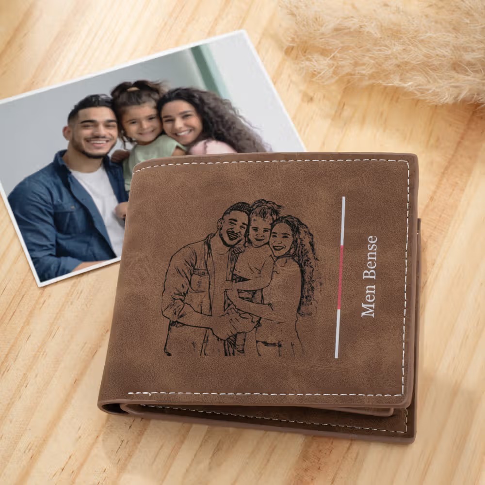 Portefeuille en Cuir Personnalisé avec Photo : Le Cadeau Sentiment Pour Homme